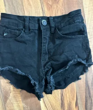 KanCan Black Distressed Jean Shorts Festival Boho thumbnail 1