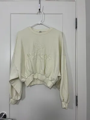 Good Morning Baby Anxious Mom Club Medium Cream Sweatshirt Shorts Lounge Set thumbnail 2