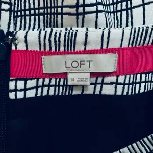 Loft White & Black Stripe Mini Skirt thumbnail 5