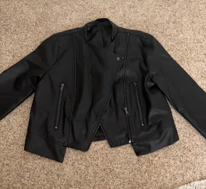 Shein Faux Leather Moto Jacket thumbnail 1
