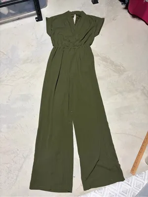 Lulus undeniable success green long jumpsuit small thumbnail 2
