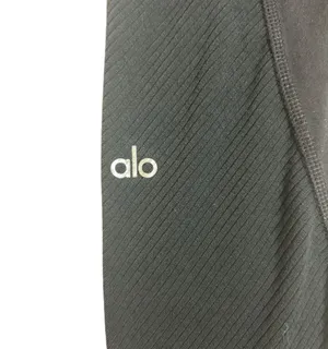 Alo Yoga Coast Legging – XS Black Ribbed Panel Performance Leggings thumbnail 4