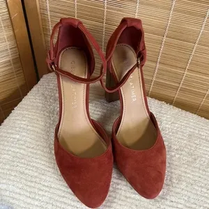 Gibson Latimer Red Heels with Ankle Strap and Chunky Heel thumbnail 5