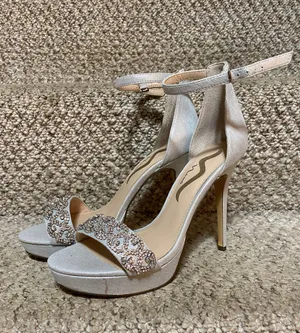 Nina Heels Silver Diamond Heels thumbnail 2