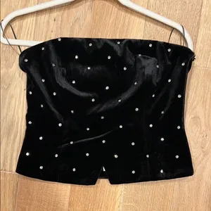 Endless Rose Black Velvet bustier with Rhinestones medium‎ thumbnail 4