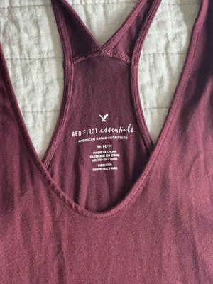 American Eagle Outfitters Maroon Sleeveless Tank Top thumbnail 2