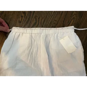 Vitamin A White Shorts 100% Linen Swim Coverup Pull On NEW Sz XS NWT thumbnail 6