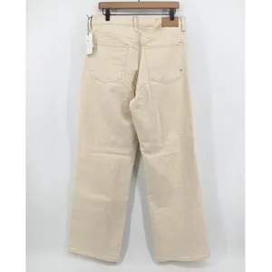 AE77 Stovepipe Selvedge Jeans Women 14 Regular Cream NWT Organic Cotton Straight thumbnail 8