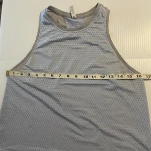 Athleta Chi Dot Mesh Workout Active Crop Tank Blue‎ size XS Sporty Athlesiure thumbnail 5