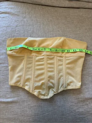 Edikted Butter Yellow Mesh Corset Top thumbnail 5