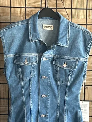 Etica Gabriela Denim Dress M Coquette Aesthetic Sustainable Jean Mini Button Up thumbnail 3