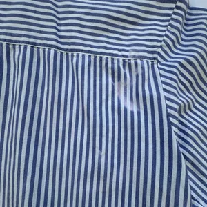 BFA Classics Blue White Striped Shirt Womens Med Petite Star Patriotic‎ Vintage thumbnail 6