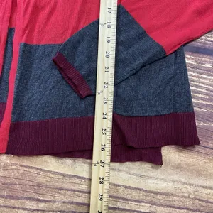 Vtg Attention Womens Red Color Block Light Weight Cardigan No Buttons Size XL thumbnail 10