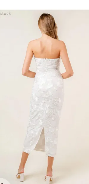 Fore Boutique Midi Dress White thumbnail 2