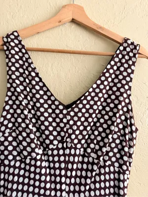 Paraphrase Brown land White Polka Dot Maxi Dress thumbnail 2