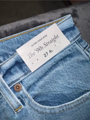 Abercrombie & Fitch The 90s Straight Ultra High Rise Jean Size 27 (4 Long) NWT thumbnail 12