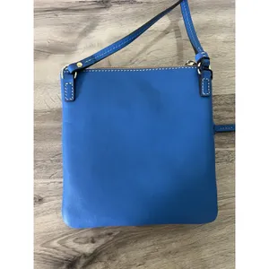 Dooney & Bourke Light Blue Leather North South Triple Zip Crossbody Bag NWT thumbnail 5