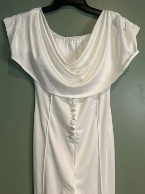 New Women White Jumpsuit M Cottagecore Beach Vacation wedding guest bridesmaid thumbnail 2