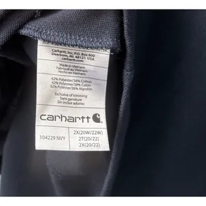 Carhartt Polo Shirt Womens Plus Size 2X Navy Blue Relaxed Fit Preppy Tech Casual thumbnail 5