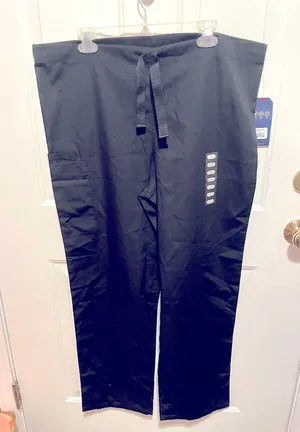 Cherokee workwear black drawstring scrub pants thumbnail 1