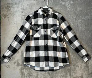 Harley Davidson Women's Buffalo Plaid Long Sleeve Woven Shirt‎ 100% Cotton XL thumbnail 1