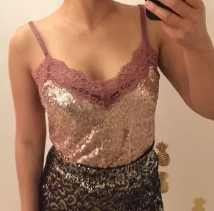 Intimissimi Sequin & lace camisole top. S thumbnail 1