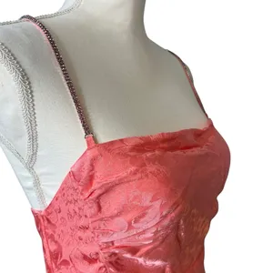 For Love & Lemons Dress Gabrielle Mini Pink Damask Women’s Size Large thumbnail 6