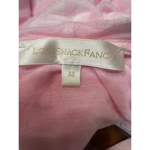 LoveShackFancy Toddy Henley Pure Pink Tie Dye Sheer Long Sleeve Top XS thumbnail 5