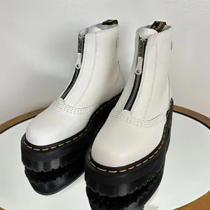 DR MARTENS Jetta Water Repellent Platform Bootie in White Size US 6 thumbnail 4