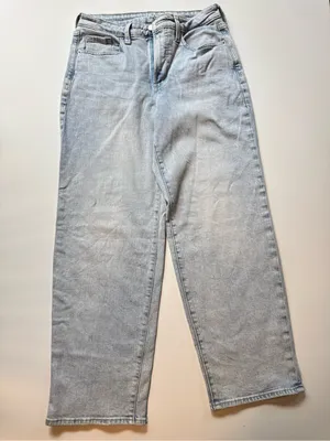 Old Navy OG Loose Style Light Wash Straight Leg Jeans Size 6 thumbnail 1