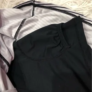 Kyodan Striped Pleated‎ Athletic Skort Skirt Black White Large thumbnail 5