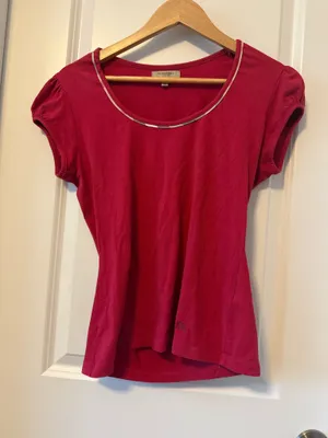Burberry Fuchsia Short Sleeve Tee thumbnail 1