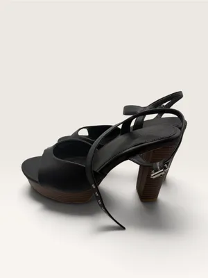 torrid Black Platform Slingback Heeled Sandals Adjustable Straps Size 10 thumbnail 11