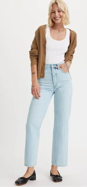 Levi’s High-Rise Straight Leg Women’s Jeans — Light Blue thumbnail 1