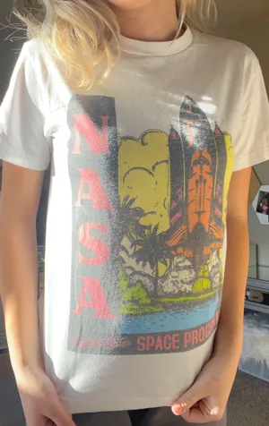 Nasa Vintage Tshirt White thumbnail 4