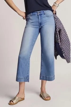 J. JILL High Rise Wide Leg Crop Jeans Size 14 thumbnail 1