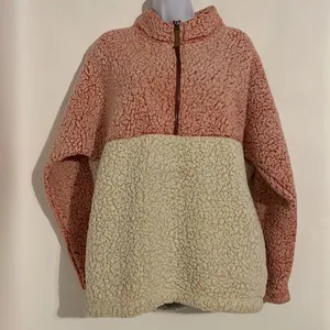 Time and Tru Pink and Cream Teddy Jacket thumbnail 2