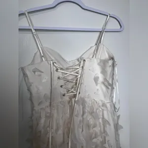 Thirty Thirty Elegant Cream Maxi Dress with Floral Accents thumbnail 10