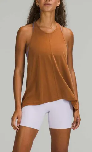 Lululemon Racerback Tank Top high neck womens Brown (size 10) thumbnail 1