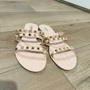 Steven Steve Madden jelly Studded Slide‎ Flats Slip On sandals pink gold size 9 thumbnail 2