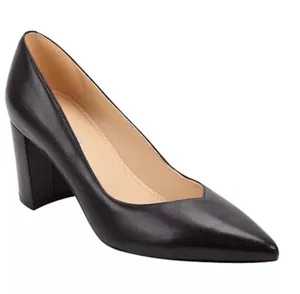 Marc Fisher Caitlin Sweetheart Topline Block Heel Pumps in Black, Size 9, NEW thumbnail 1
