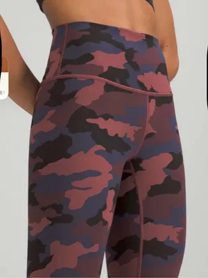 EUC Lululemon Wunder Under High-Rise Camo Smoky Night Sea Size 4 thumbnail 2