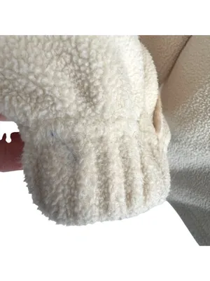 & Other Stories Fleece Full Zip Oversized Cozy Track Jacket Cream Size Small thumbnail 11