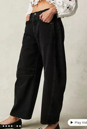 Free People Barrel Jeans thumbnail 1