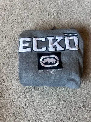 Gray Ecko Hoodie – Y2K Streetwear Oversized Large thumbnail 5