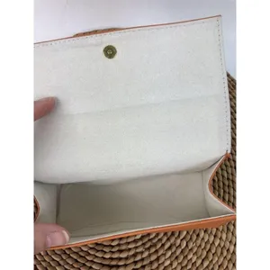 * Tory Burch Saffiano Leather Orange Eye Reading Glasses Case Gold Logo Snap thumbnail 6