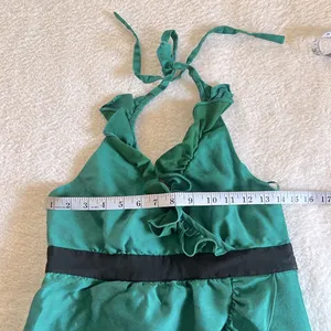 Tibi‎ Ruffle Halter Wrap Dress Green Size 6 thumbnail 3