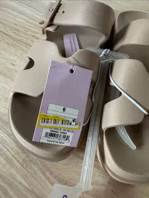wild fable Neutral Beige Double-Strap Slide Sandals NWT thumbnail 5