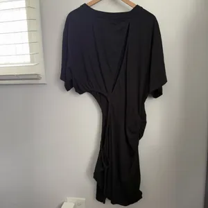 Anthropologie Celandine Large‎ NEW Short-Sleeve Cutout Fitted Mini Dress Black Crew Neck thumbnail 5