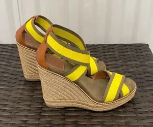 Tory Burch, wedge sandals, size 7 thumbnail 1